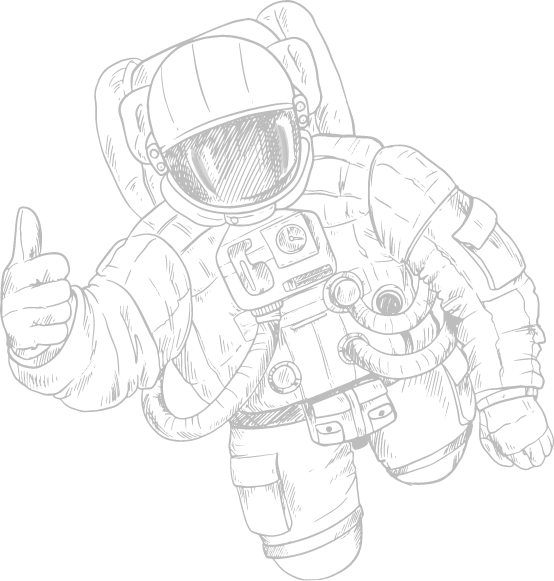 astronaut line drawing